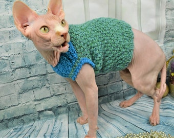 FREE shipping, Sphynx Cat Clothes, clothes for cat, sweater for cat, sphynx clothes, handmade