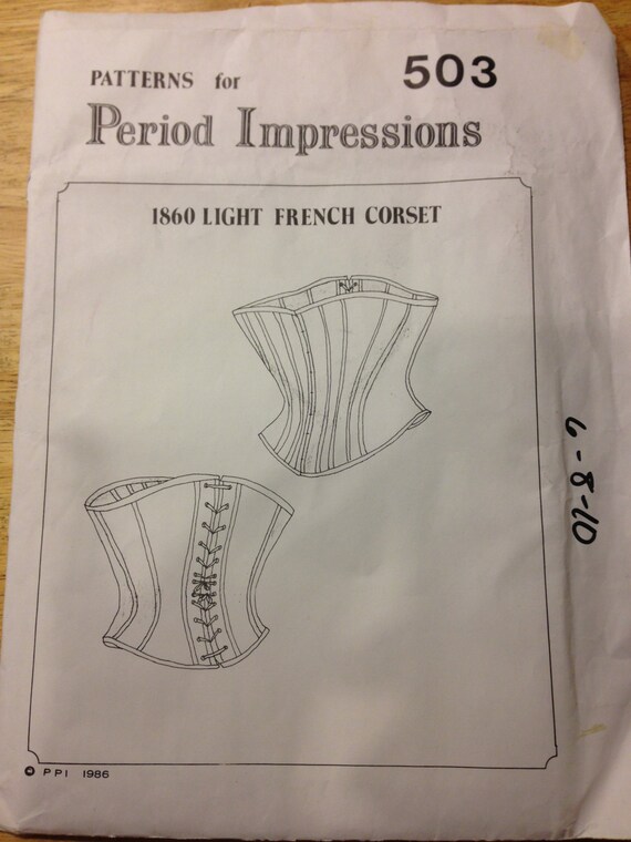 Period Impressions Sewing Pattern 503 90s MissessLight French Corset Size 6-8-10 Uncut