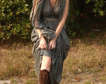 Earthgarden handmade lace up Boots Moccasins knee high Dark brown Suede with rubber soles