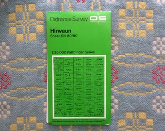 Vintage Map of Hirwaun, Wales. Ordnance Survey 1:25,000 Pathfinder Series 1976