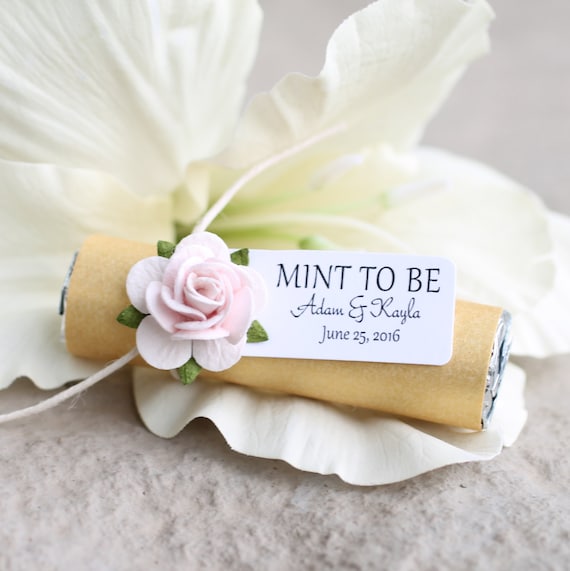 Engagement party favors Set of 24 mint rolls w/ personalized