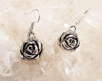 Pendientes Flower Plateados