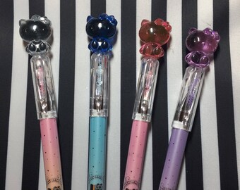 Hello Kitty Pen, Cute Pen, gel pen, stationery, planner Journal, party favor, treat bag, unicorn pen, ombre, hello kitty party, gem pen