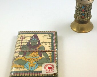Handmade Notebook, Recycled Notebook, Lord Shiva Notebook, Spiritual Notebook, Zen Journal, Colorful Handmade Journal, Travel Journal, Diary