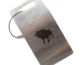 Bull Stainless Steel Luggage Tag