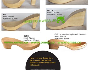 5 Pairs Wooden Soles/Heels/Clogs for Shoemakers