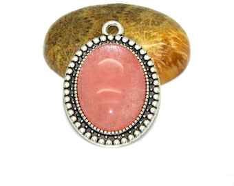 cabochon 24x18mm watermelon agate