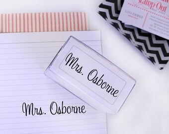 Custom Name Stamp Signature rubber stamp self inking Great teacher stamp, Signature Stamp, Personalized Stamp --7560