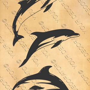 Dolphin tattoo | Etsy