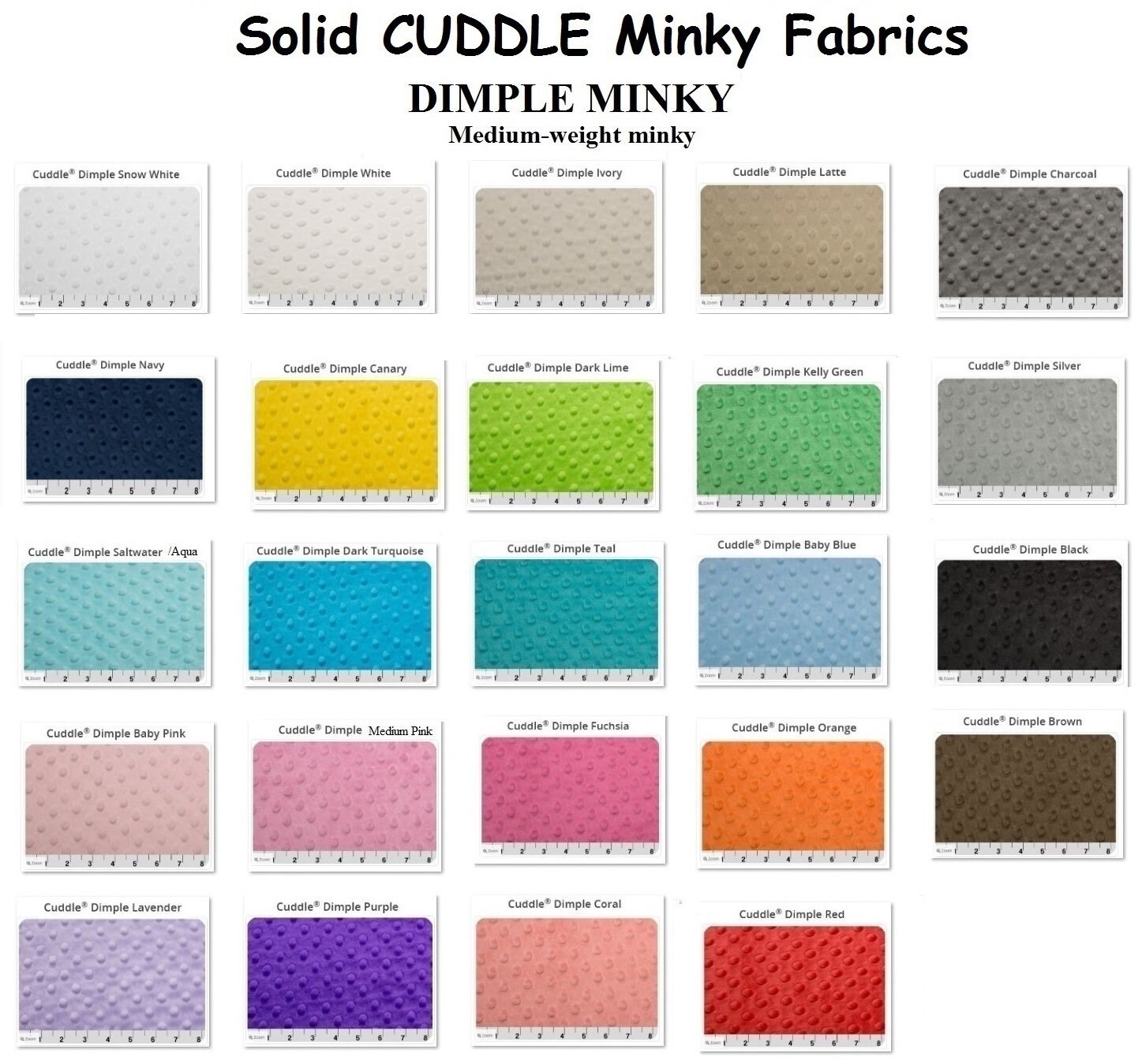 Swatch Dimple Minky Shannon Fabric Minky Canada Minky