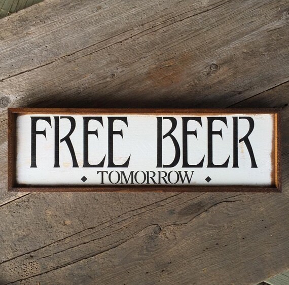 Free Beer Funny Beer Sayings Beer Signs Home Bar Decor