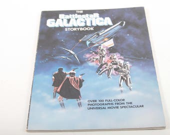 The Battlestar Galactica, Storybook, Movie, Illustrated, Softcover, Scholastic Book Services, Collection, Vintage, Nostalgia ~ 161211