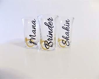 SALE: Personalized Shot Glasses, Bachelorette Shot Glass, Spring Break, Wedding Shot Glass, Bridal Party Gift, Bridesmaid, Wedding Favor