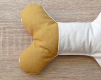 Dog toy bone ORGANIC natural dog toy Stuffed toy for dog Puppy toy Organic cotton and wool