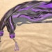 Custom pair of finger flogger's with cow hide and purple suede