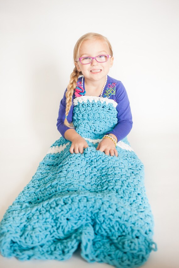 Items similar to Crocheted Princess Blanket, Kid’s Princess Blanket, Adult Cocoon, Princess