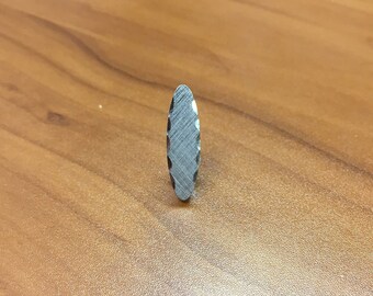 Silver tone tie clip