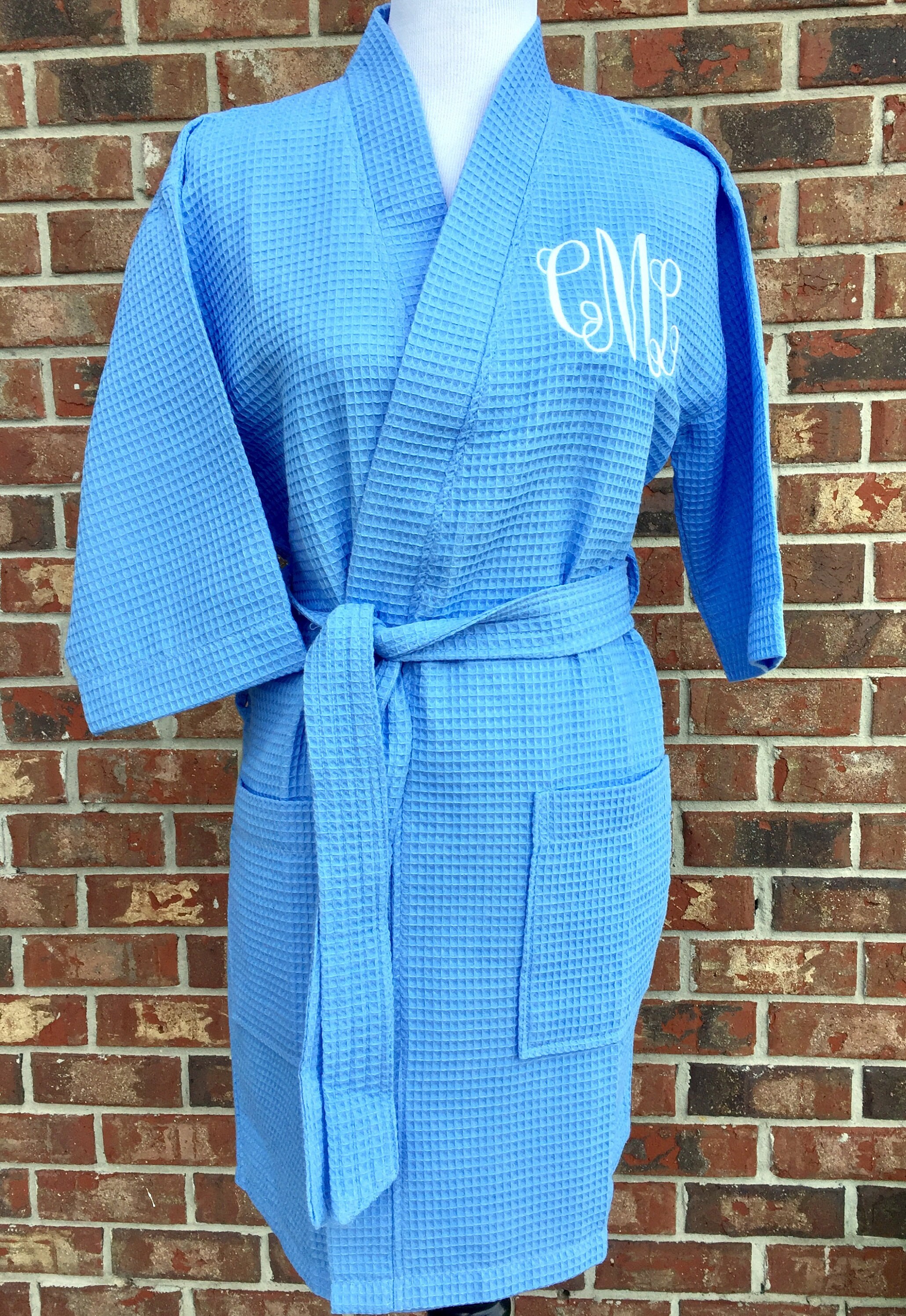 personalised waffle robe