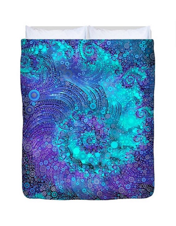 Beach Comforter Cover Where Mermaids Play Aqua Blue Purple Beach Comforter Cover Where Mermaids Play Aqua Blue Purple Ocean Fractal Duvet Bedding By Susan Maxwell Schmidt King Queen Full Twin
