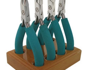Baby Wubbers Quad Set - 4 Pliers in Wood Stand (PL6093)