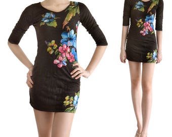 Long (M91) printed Jersey tunic dress
