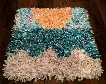 Sunset at the Beach Handmade Rug