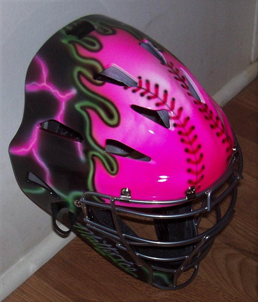 Airbrush Softball catchers helmet Rawlings YOUTH or ADULT
