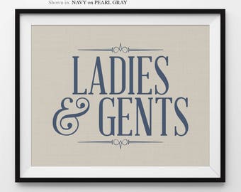 Blue Bathroom Wall Decor Ladies And Gents Bathroom Decor Bathroom Wall Art Bathroom Art Toilet Door Sign Bathroom Sign Bathroom Door Sign