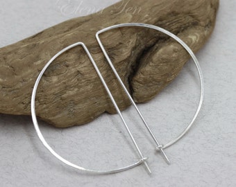 Sterling Silver Hoop Earrings Big Hoop Earrings Large Hoop Earrings Silver Hoop Earings Circle Hoop Earrings Big hoops Large Hoops 2 inch
