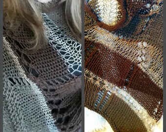 Browns and Golds Sparkle Shawl
