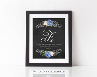 SPANISH Hebrews 111 Hebreos 11 Texto Biblico Bible Verse Printable Scripture Wall Art Christian Cristiano Carteles Digital SPANISH Hebrews 111 Hebreos 11 Texto Biblico Bible Verse Printable Scripture Wall Art Christian Cristiano Carteles Digital