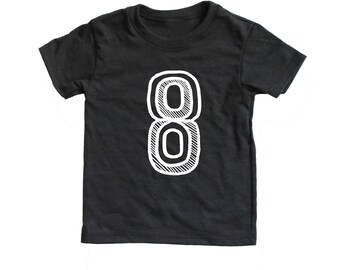 Eight Birthday Shirt, Number Eight Shirt, 8th Birthday baseball raglan, 8 shirt, 8th Birthday Outfit, eight Birthday Shirt Girl boy