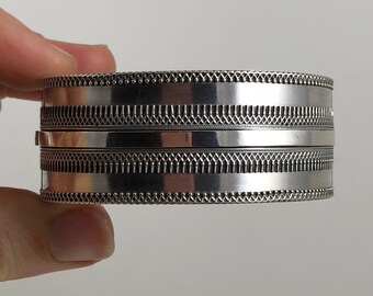 c1933 Vintage Large Sterling Silver Cuff Style Clamper Bangle Bracelet
