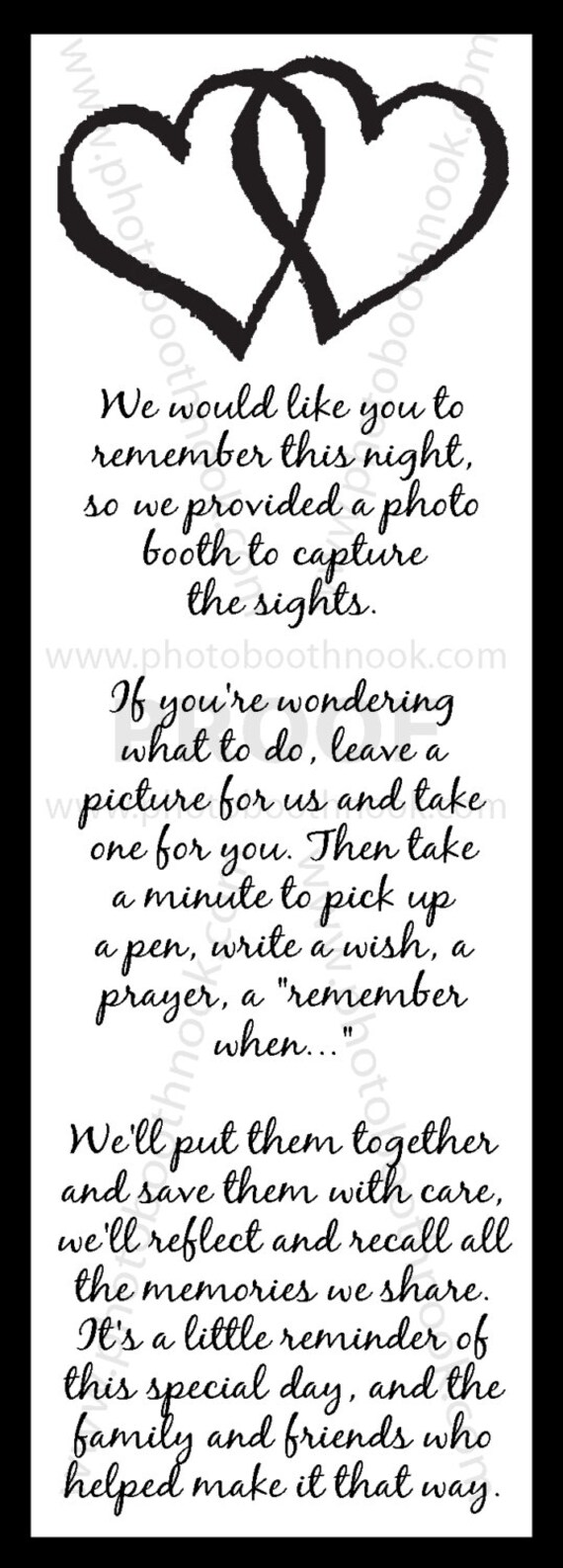 100 Dreamy Wedding Inserts for Photo Booth Frames