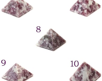 Natural Lepidolite Stone Pyramid (YOU CHOOSE!)-2.0-3.0 cm (Reiki/Chakra) B