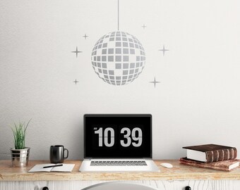 Disco Ball Wall Decal - Disco Decor, Disco Party, Dance Party Decor, Glitter Ball, Saturday Night Fever, Retro Wall Decal, Disco Music