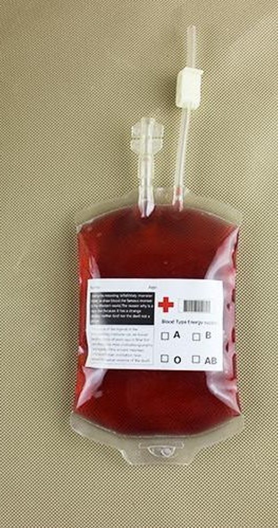 10.5 cm x 12cm Blood bag Fake Halloween drinking pack