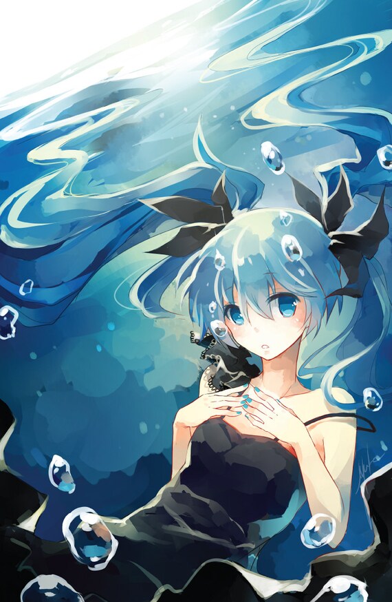 Deep Sea Miku 11x17 Poster Print