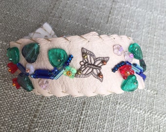 Butterfly Garden beaded bracelet