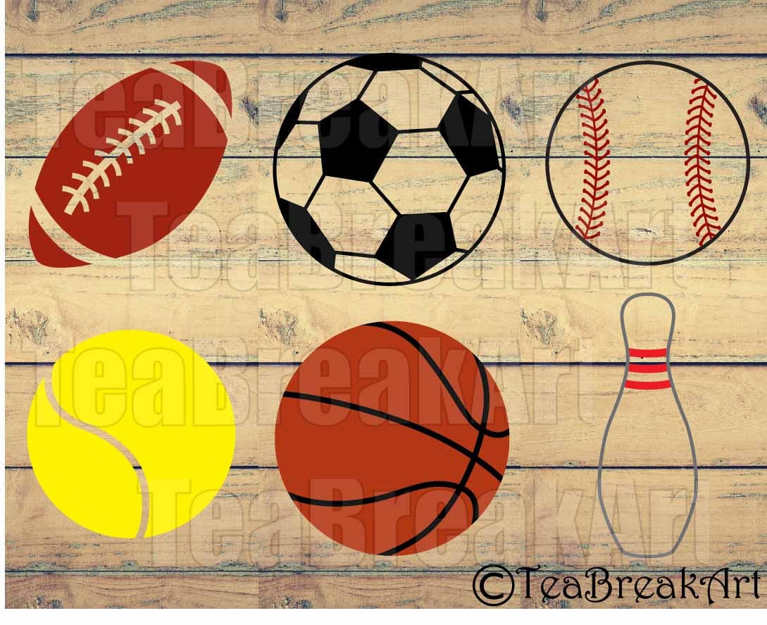 Download All Sports Cutting Files SVG PNG EPS Digital Monogram Clipart