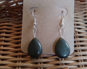 Natural Pyrite Earrings (Nickel Free Hooks)