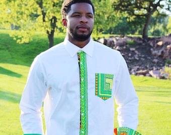 Dashiki Print Long Sleeve shirt