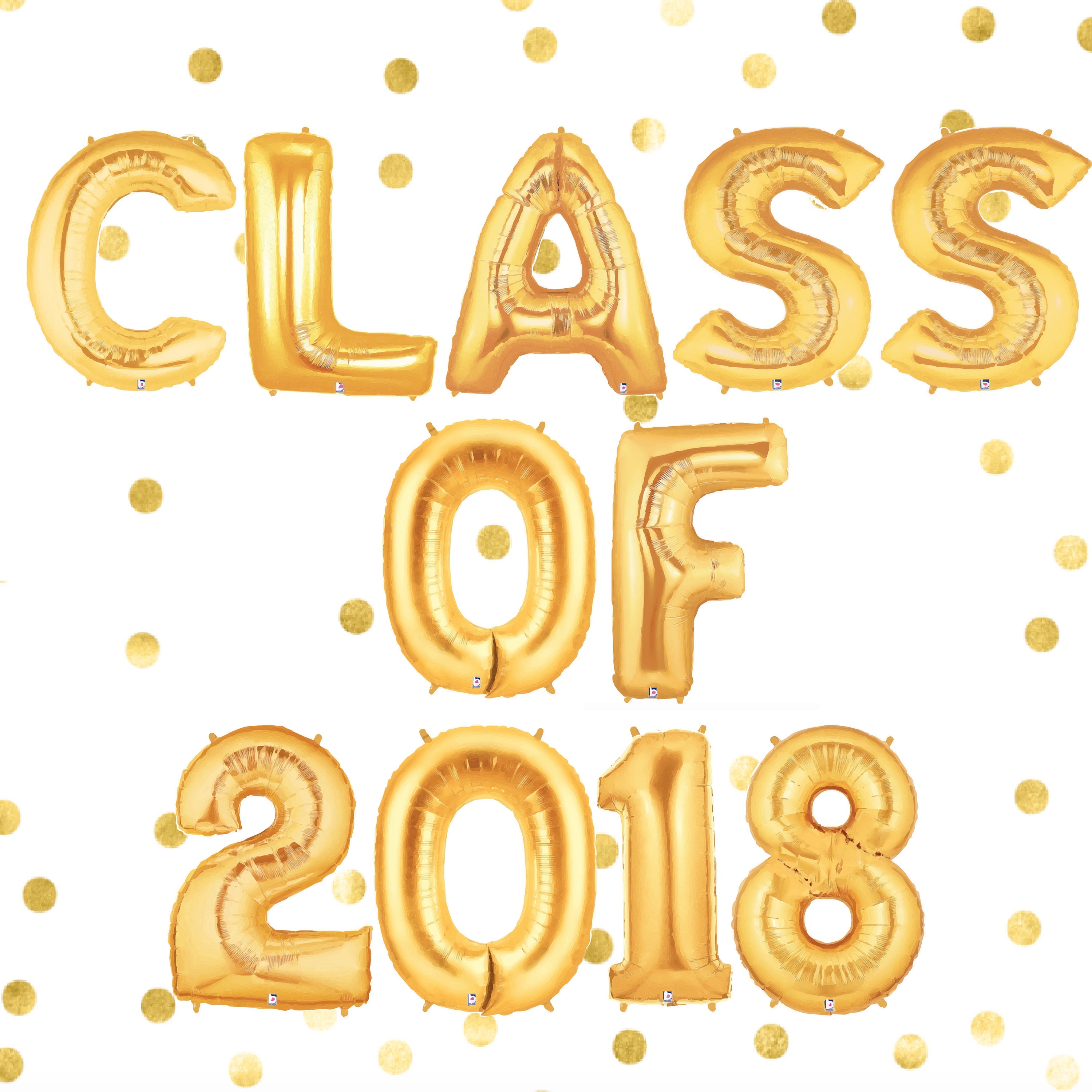 Class Of 2018 Gold Balloons Graduation Balloons 2018 Balloons