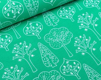 Trollskog Green by Tidöblomma Fabrics (Germany) - Cotton Lycra Jersey