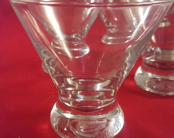 2 Stemless Martini Glasses