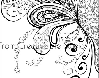 Paisley Splash Adult Coloring Page