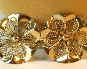 Vintage Round Gold Earrings