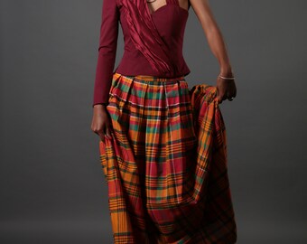 Victoire madras skirt