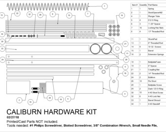 Nerf Caliburn Homemade r2- Hardware Kit