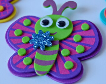 Espuma de mariposa artesanal Kit, imán artesanal, actividad fiesta, manualidades para niños